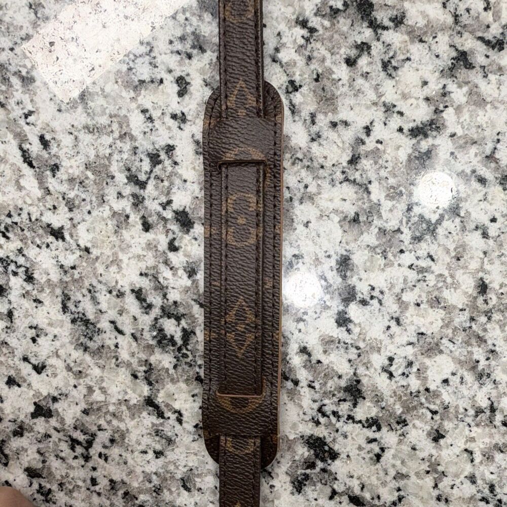 Authentic Louis Vuitton Monogram Canvas 16mm Adjustable Shoulder Strap Pristine - Picture 7 of 16